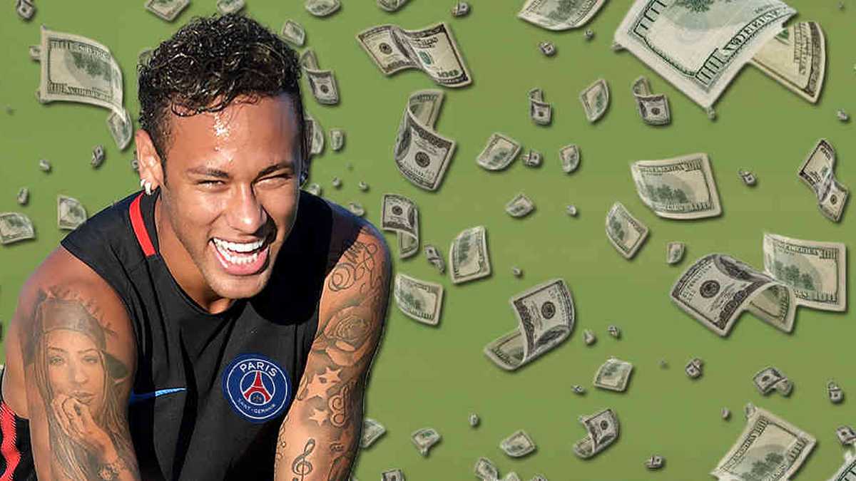 Neymar ganará 140 mil millones de pesos al año.