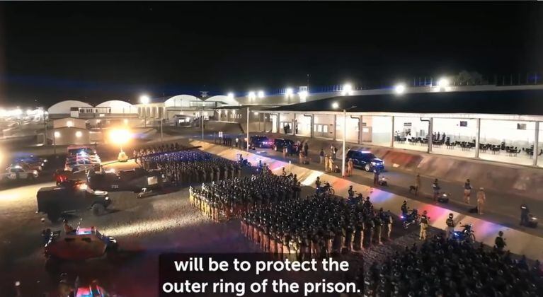 More than 250 police and military will guard the perimeter of the prison.