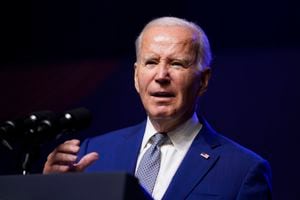 El presidente de Estados Unidos, Joe Biden, pronuncia una conferencia de prensa en Hanoi, Vietnam, el domingo 10 de septiembre de 2023.