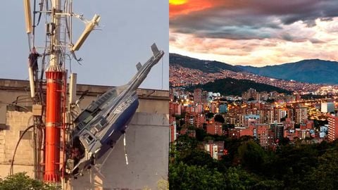 Seis personas se vieron involucrada en accidente de helicóptero en Medellín