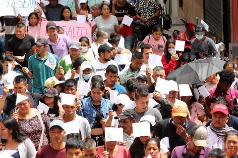 Marcha de 1200 desplazados en Nariño.