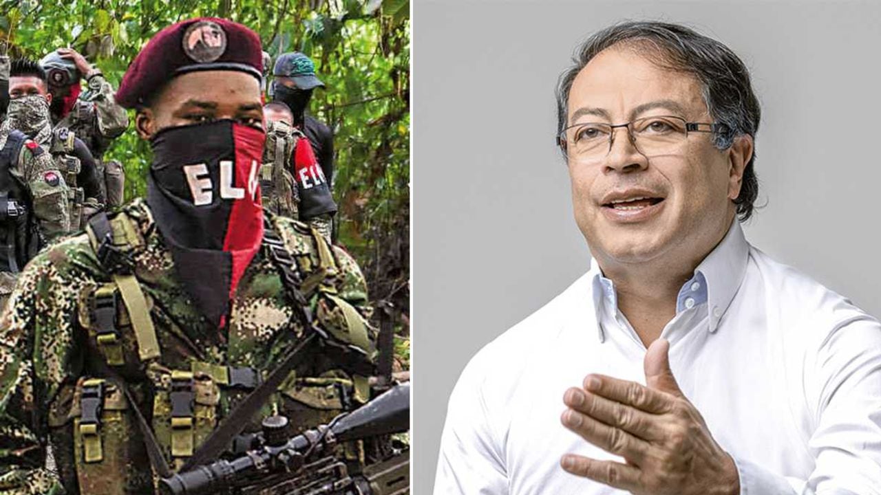 El presidente Gustavo Petro y el ELN.