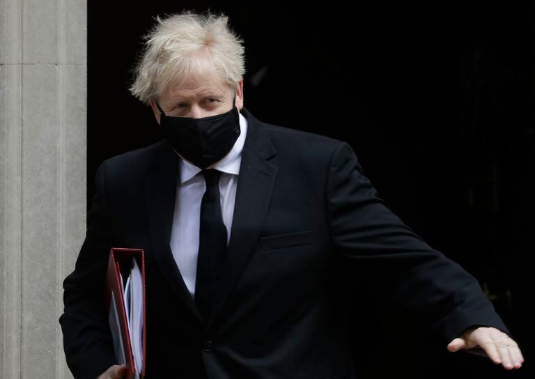 Britain's Prime Minister Boris Johnson leaves 10 Downing Street (AP Photo/Kirsty Wigglesworth)