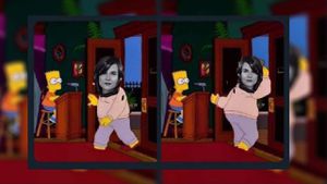 Meme que los fanáticos de Los Simpson hicieron de Carolina Sanín