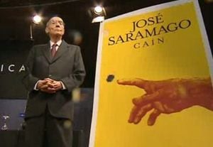 José Saramago presenta el polémico libro "Caín"