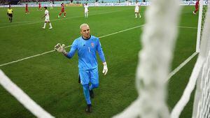 Soccer Football - FIFA World Cup Qatar 2022 - Group E - Spain v Costa Rica - Al Thumama Stadium, Doha, Qatar - November 23, 2022
Costa Rica's Keylor Navas looks dejected after Spain's Gavi scores their fifth goal REUTERS/Hannah Mckay