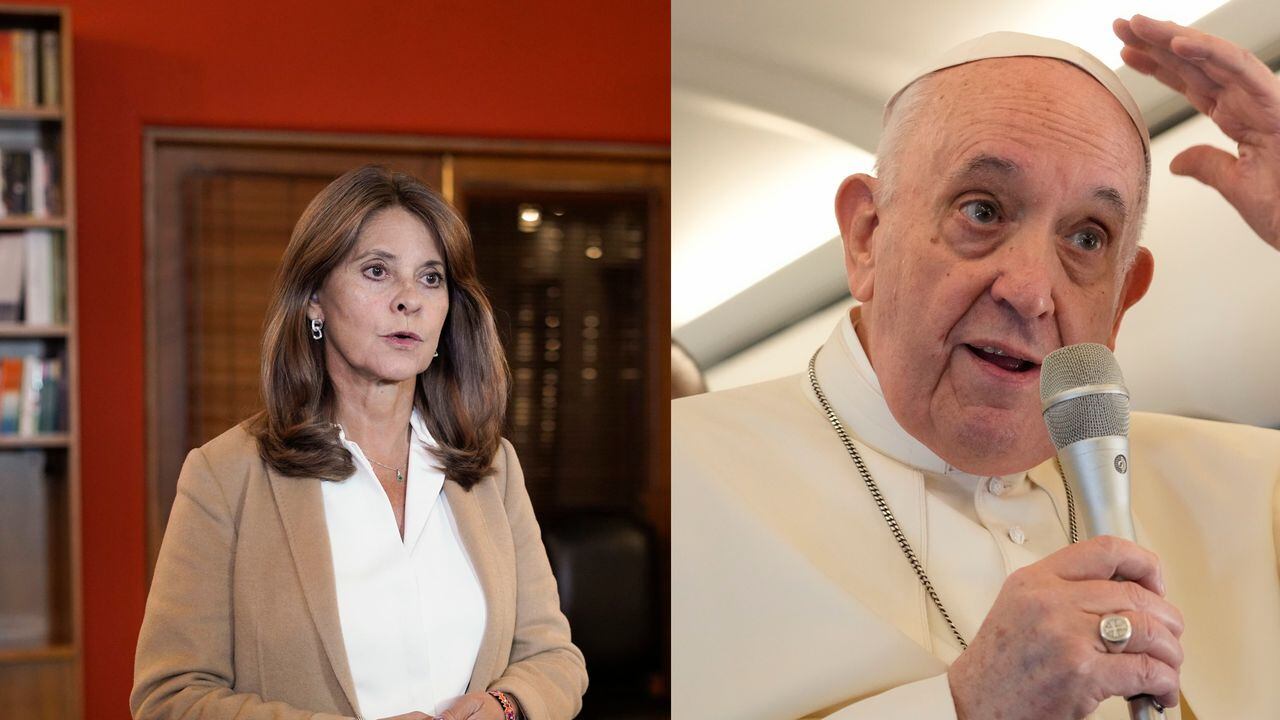 Marta Lucía Ramírez vicepresidenta y canciller con el Papa Francisco