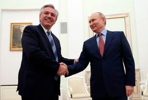 El presidente de Argentina, Alberto Fernández, viajó hasta Rusia para reunirse con su homólogo de ese país, Vladimir Putin