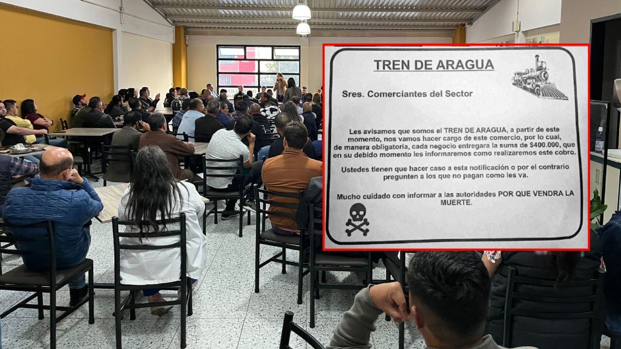 Comerciantes del centro de Bogotá denuncian panfletos extorsivos del Tren de Aragua: “Pasaron por nuestros locales a tomarnos datos y teléfonos”
