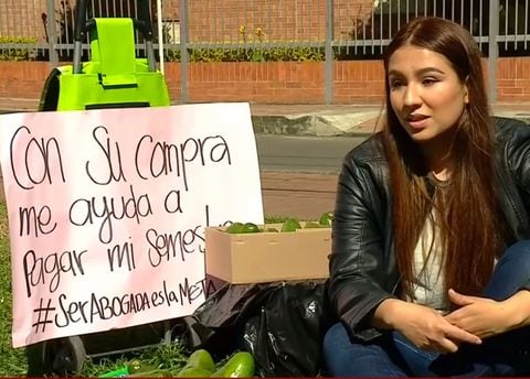 Michelle Polanco, joven emprendedora, que, para costear sus estudios, decidió vender aguacates