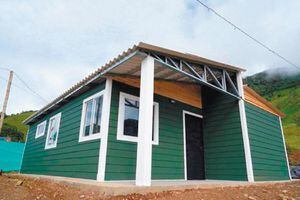 Se construirán casas para los excombatientes de la guerrilla de las FARC. Modelo de casa construidag en el antiguo ETCR de Dabeiba, Antioquia. Foto: ARN