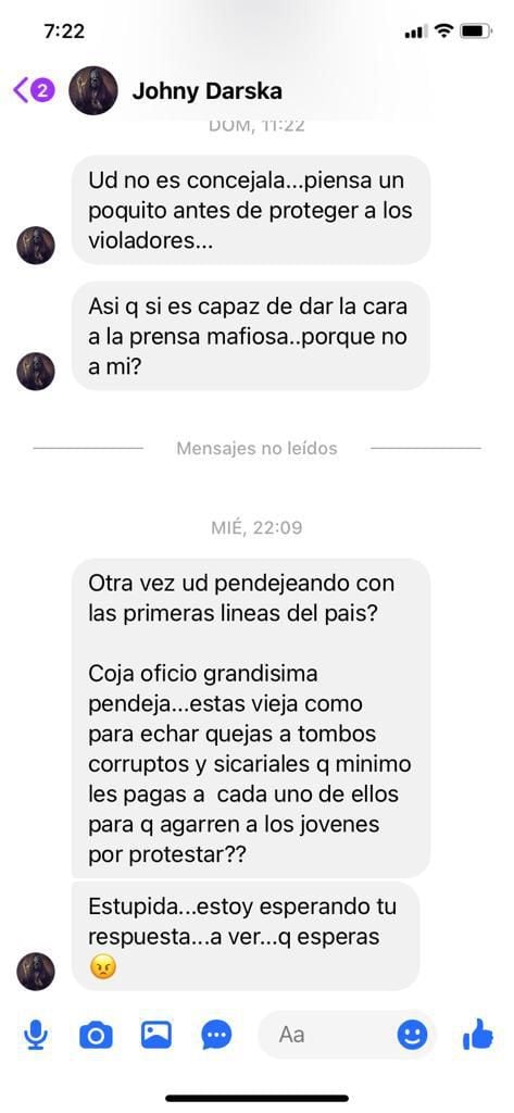 Amenaza contra la concejal Lucía bastidas