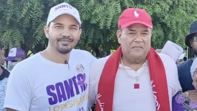 Samuel Santander Lopesierra y su hijo, candidato a la Alcaldía de Maicao.