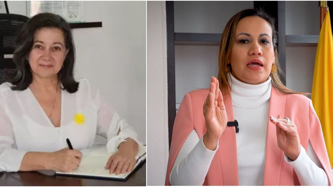 La secretaria de Salud del Valle, María Cristina Lesmes y la ministra de Salud, Carolina Corcho.