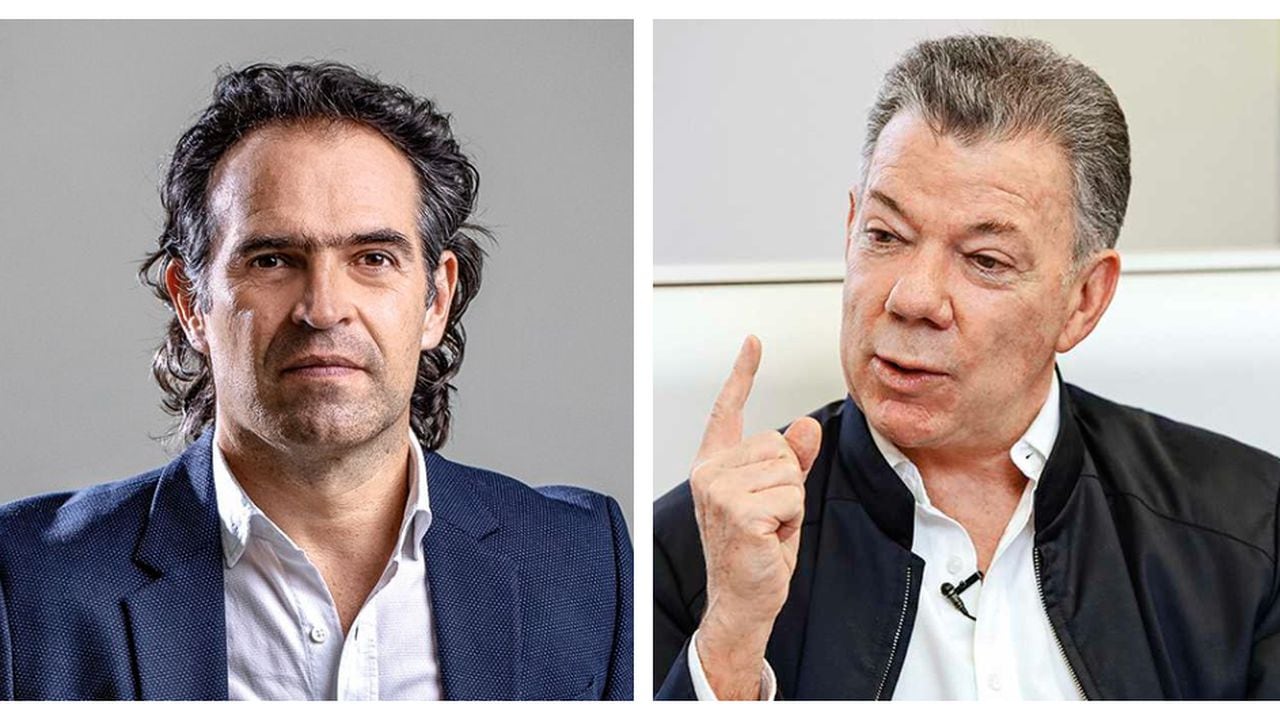 Federico Gutiérrez y Juan Manuel Santos.