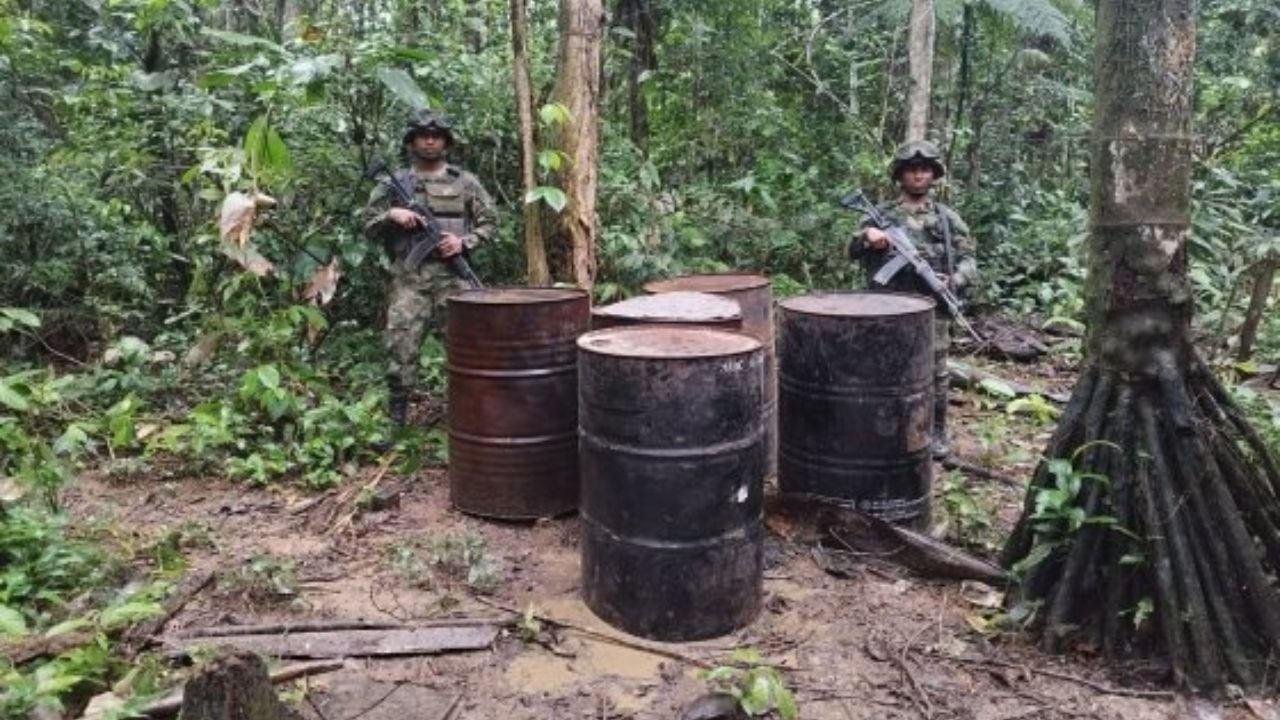 Fuerzas militares desmantelan 11 infraestructuras para el procesamiento de estupefacientes en el Putumayo