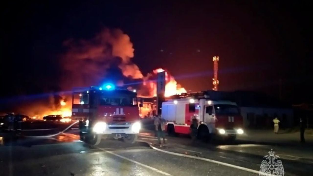 Incendio en Daguestán, Rusia.