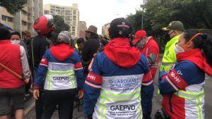 Personal de la Personería de Bogotá hace presencia en el lugar donde ocurrió el accidente.
