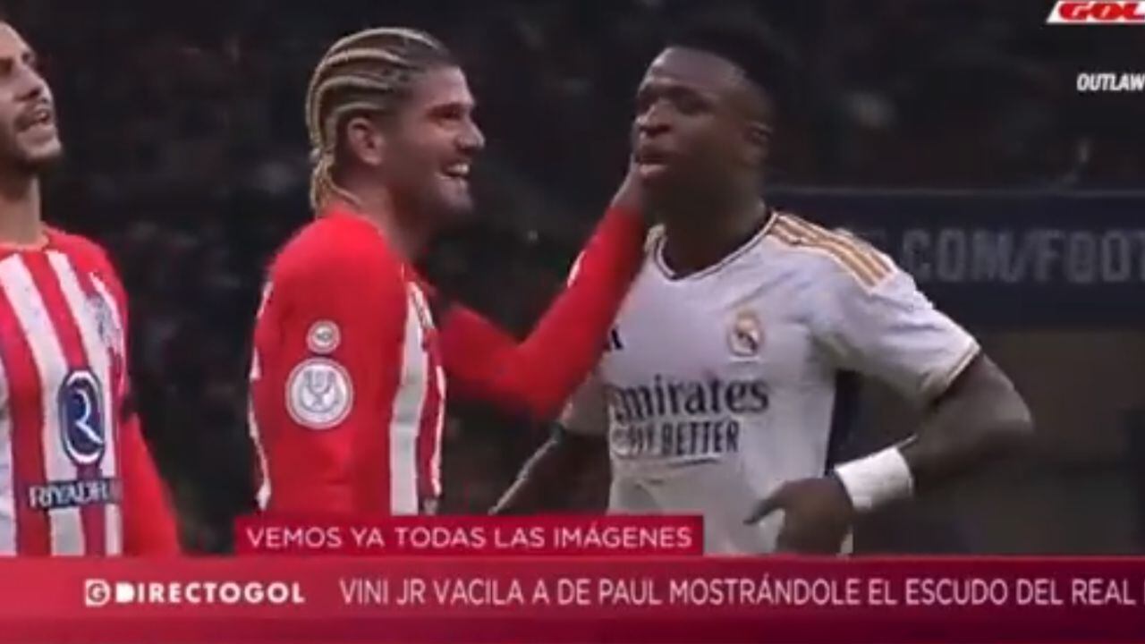 De Paul y Vinicius Jr en el clásico entre Real Madrid y Barcelona