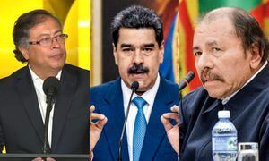 Gustavo Petro, Nicolás Maduro y Daniel Ortega