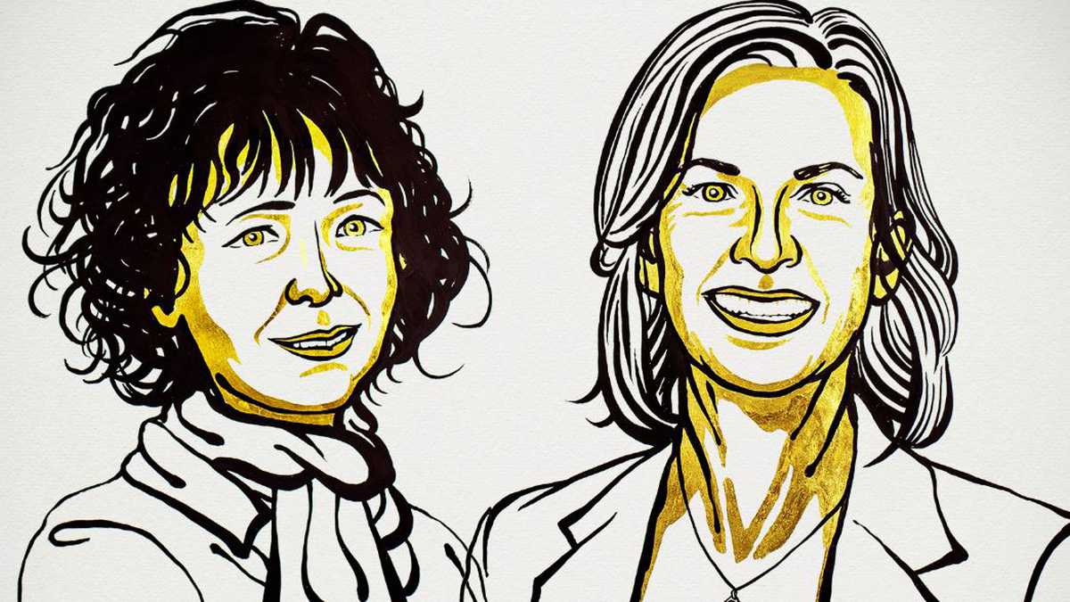 La Real Academia Sueca de Ciencias concedió el Premio Nobel de Química a Emmanuelle Charpentier y Jennifer Doudna.