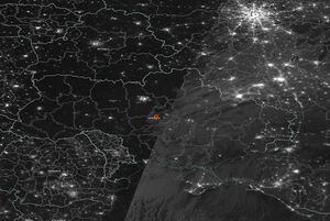 Ucrania se está quedando sin luz durante las noches según fotografías de satélites de la Nasa