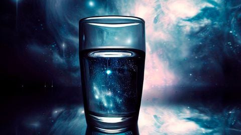 Ilustración de un vaso como elemento para entender el cosmos.