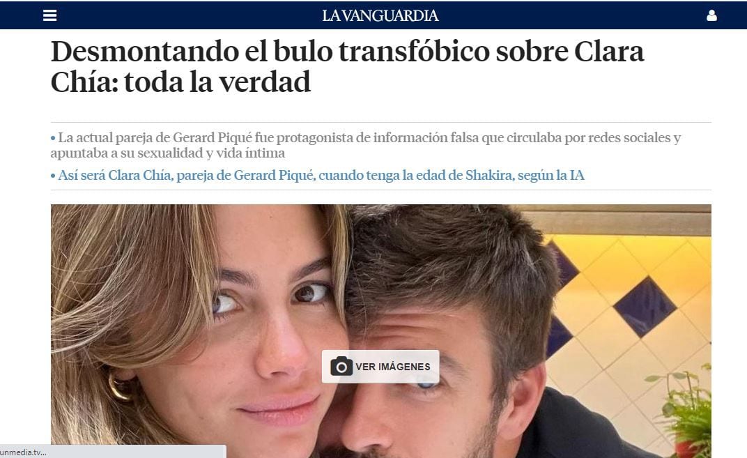 'La Vanguardia' desmintió rumor sobre Clara Chía