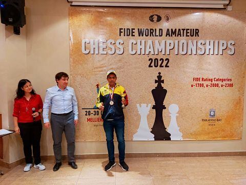 El colombiano Juan David Becerra quedó tercero en el mundial de ajedrez de Malta.