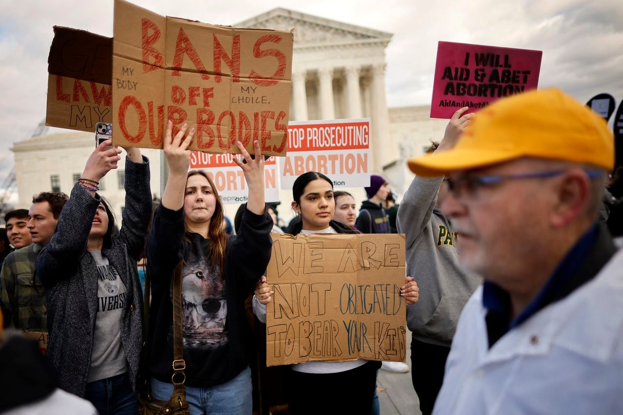 Marcha contra el aborto en Estados Unidos. Foto: AFP.