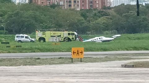 Incidente de avioneta en el aeropuerto de Medellín.