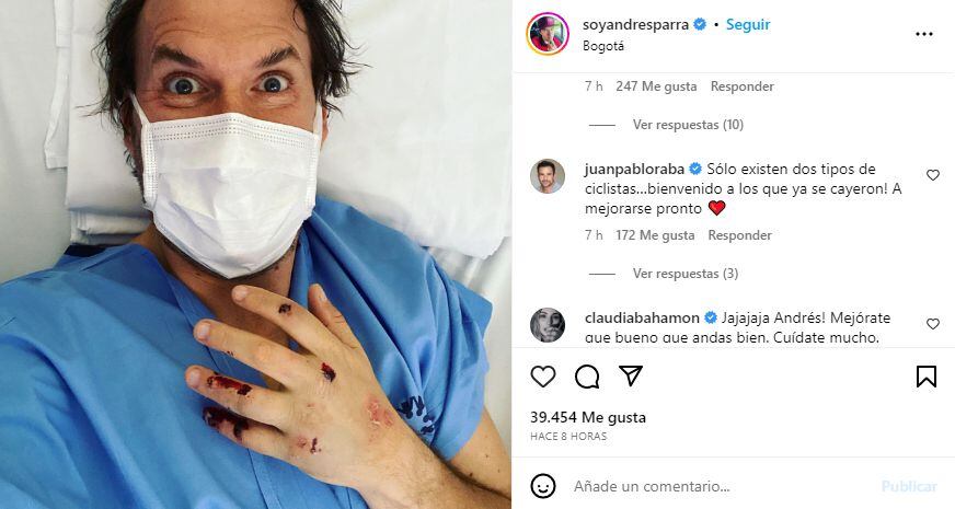Varios famosos le desearon una pronta recuperación a Andrés Parra.