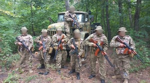 Soldados colombianos en Ucrania.