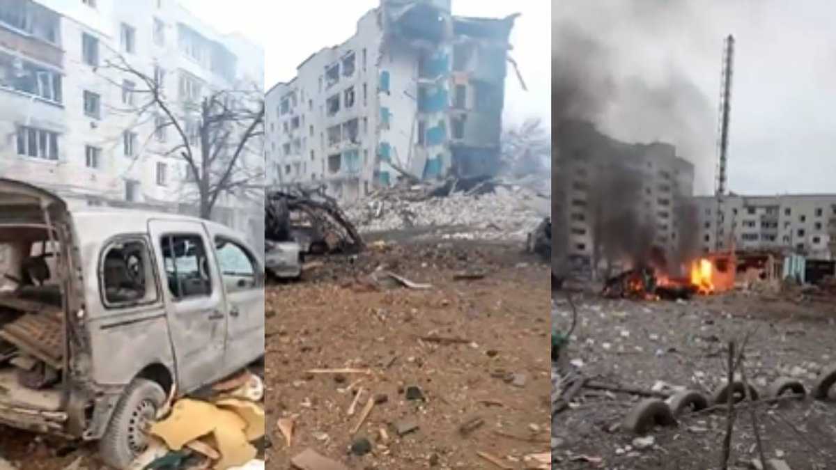 La ciudad de Borodyanka, al noroeste de Kiev, fue devastada por los bombardeos rusos.