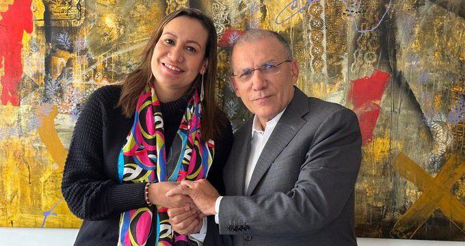 Carolina Corcho y Roy Barreras se reunieron en Bogotá este 15 de marzo.