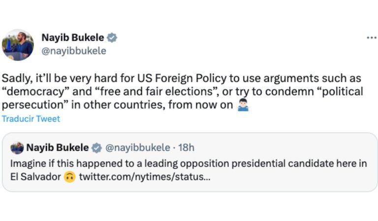 Esto opinó el el presidente Nayib Bukele sobre la imputación a Donald Trump
