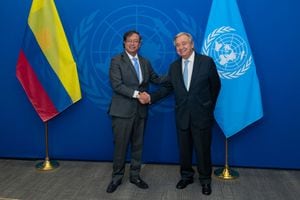 Gustavo Petro y António Guterres