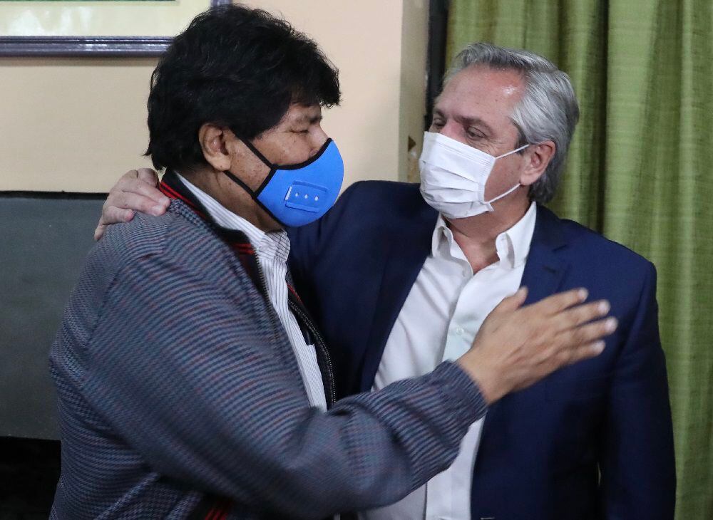 Este lunes el presidente argentino Alberto Fernández acompañará a Morales a cruzar la frontera.
