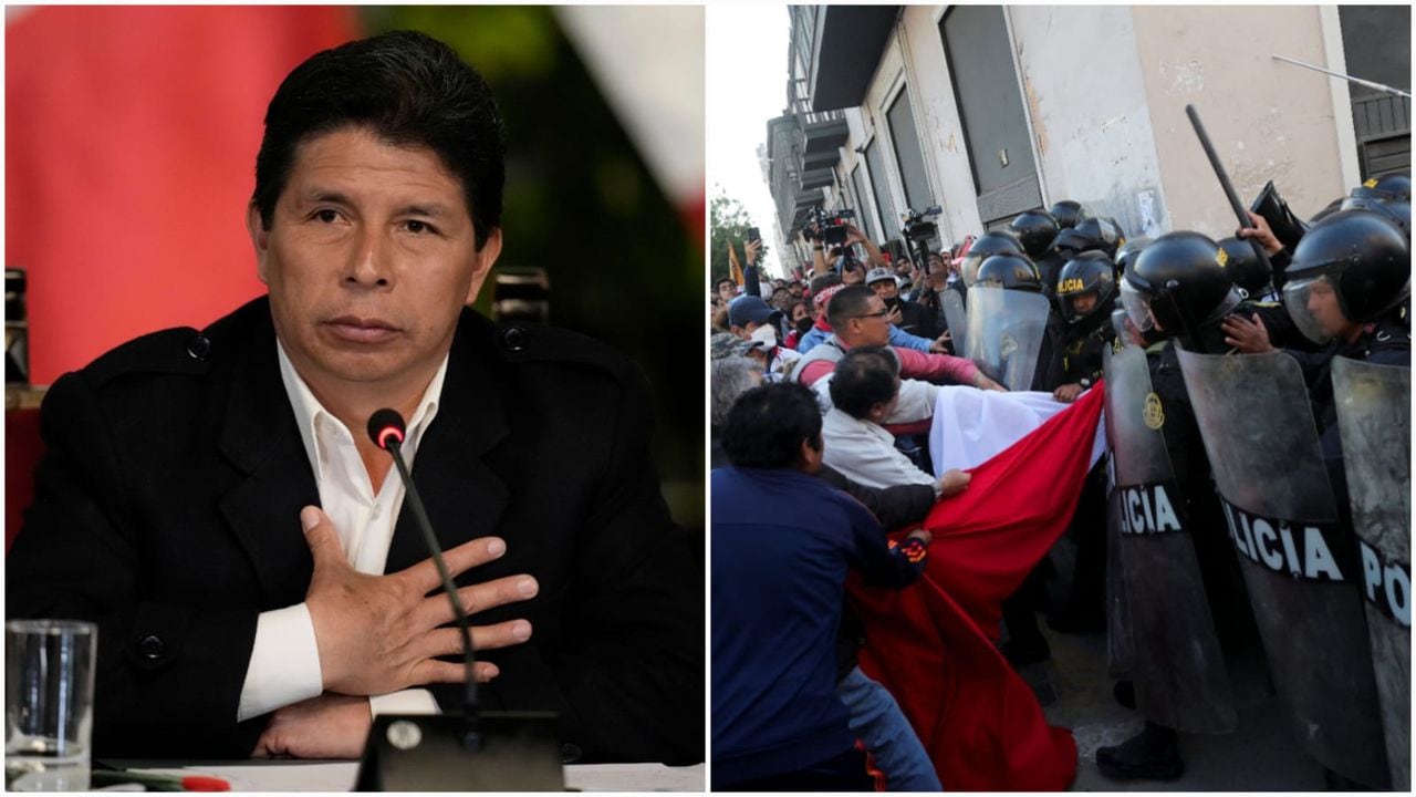 'Toma de Lima' es el nombre que recibe una concentración a favor del presidente peruano, Pedro Castillo. El sábado -5 de noviembre- se realizó una protesta en su contra (imagen de la derecha).