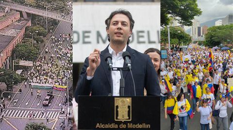 Daniel Quintero cuestiona el número de asistentes a las protestas de este sábado en Medellín.