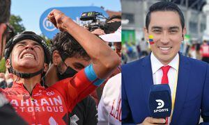 Emocionante relato de Camilo Castellanos en DIRECTV, aliado de SEMANA en la etapa 17 del Giro de Italia que ganó Santiago Buitrago.