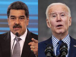 Nicolás Maduro, presidente de Venezuela, y Joe Biden, mandatario de Estados Unidos.