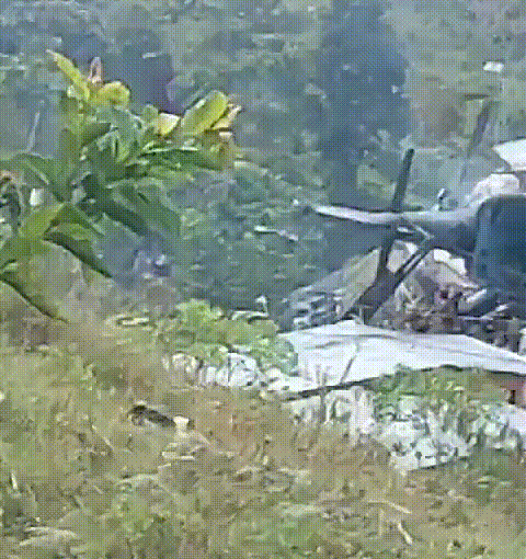 Accidente helicóptero en Anorí, Antioquia .
