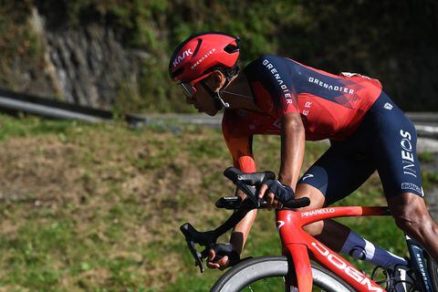 LEKUNBERRI, SPAIN - SEPTEMBER 10: Egan Bernal of Colombia and Team INEOS Grenadiers competes during the 78th Tour of Spain 2023, Stage 15 a 158.3km stage from Pamplona to Lekunberri / #UCIWT / on September 10, 2023 in Lekunberri, Spain. (Photo by Tim de Waele/Getty Images)