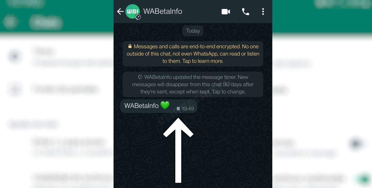 WhatsApp dejará guardar mensajes antes de que se borren automáticamente.