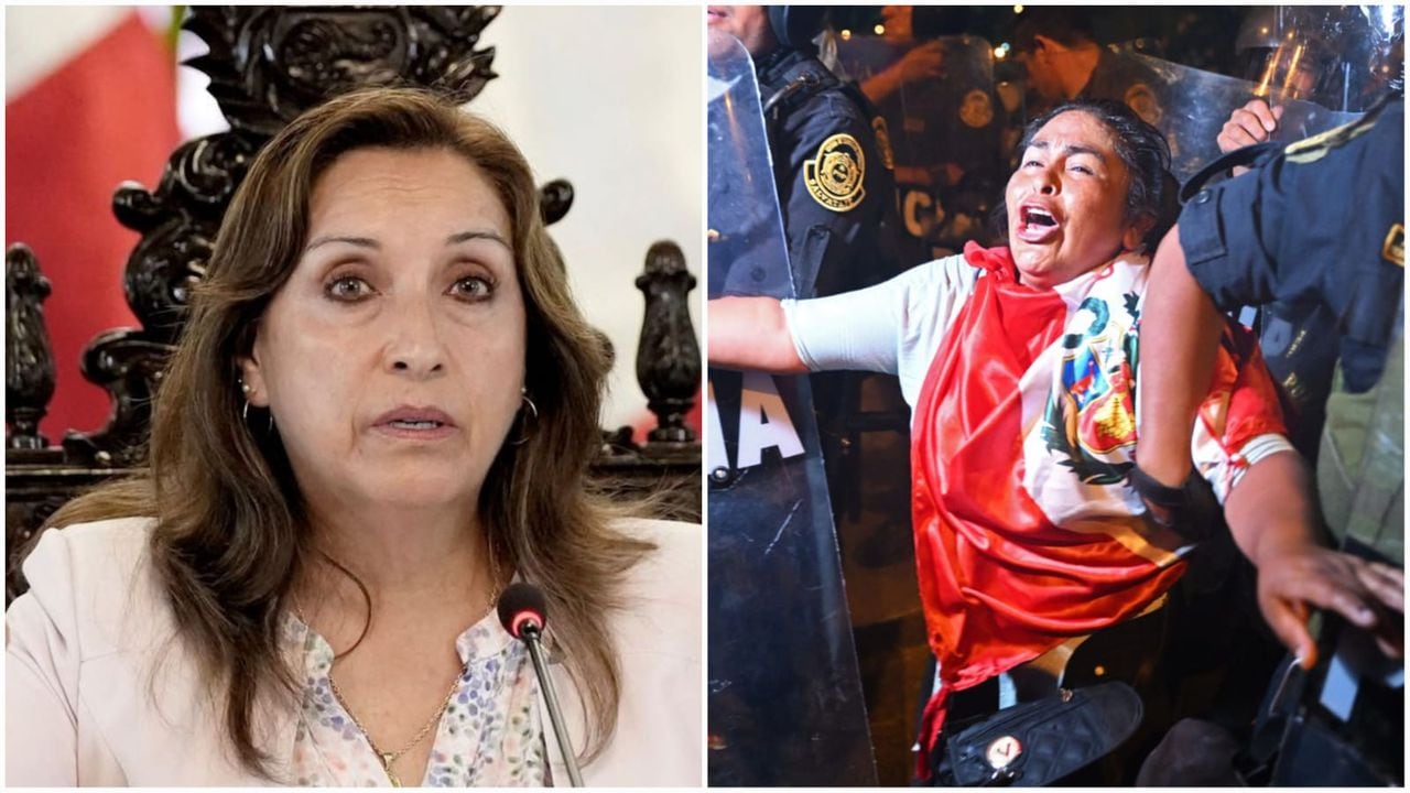 Manifestantes peruanos continúan pidiendo la renuncia de la presidenta Dina Boluarte.