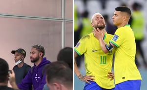 Jugadores de Brasil llegando al aeropuerto de Rio de Janeiro tras la eliminación en Qatar.
