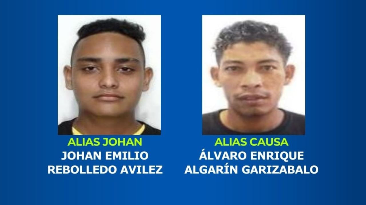 Los dos hombres más buscados de Barranquilla, según la Policía Metropolitana.