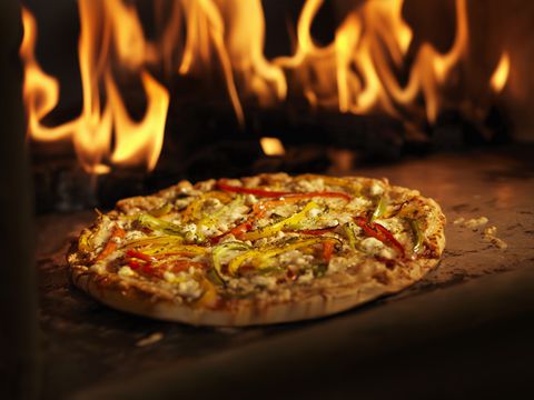 Pizza in a Wood Burning oven