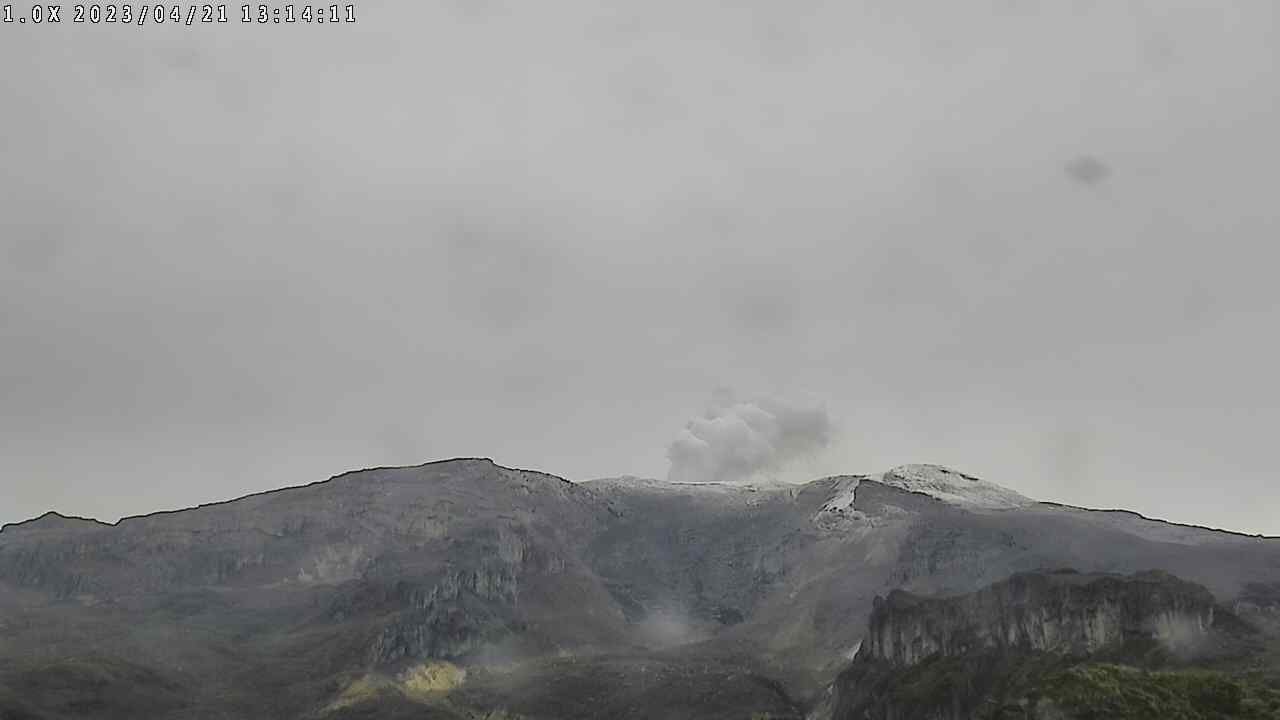 Panorámica del Volcán Nevado del Ruiz este 21 de abril.